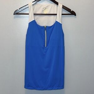Lilly Pulitzer Luxletic Sleeveless Blue & White Tank Top- Size Small
